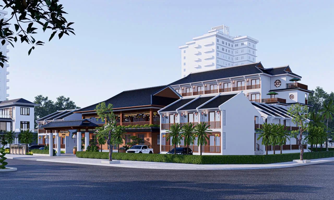 Rendering, Long Beach Resort — Frontage from the road