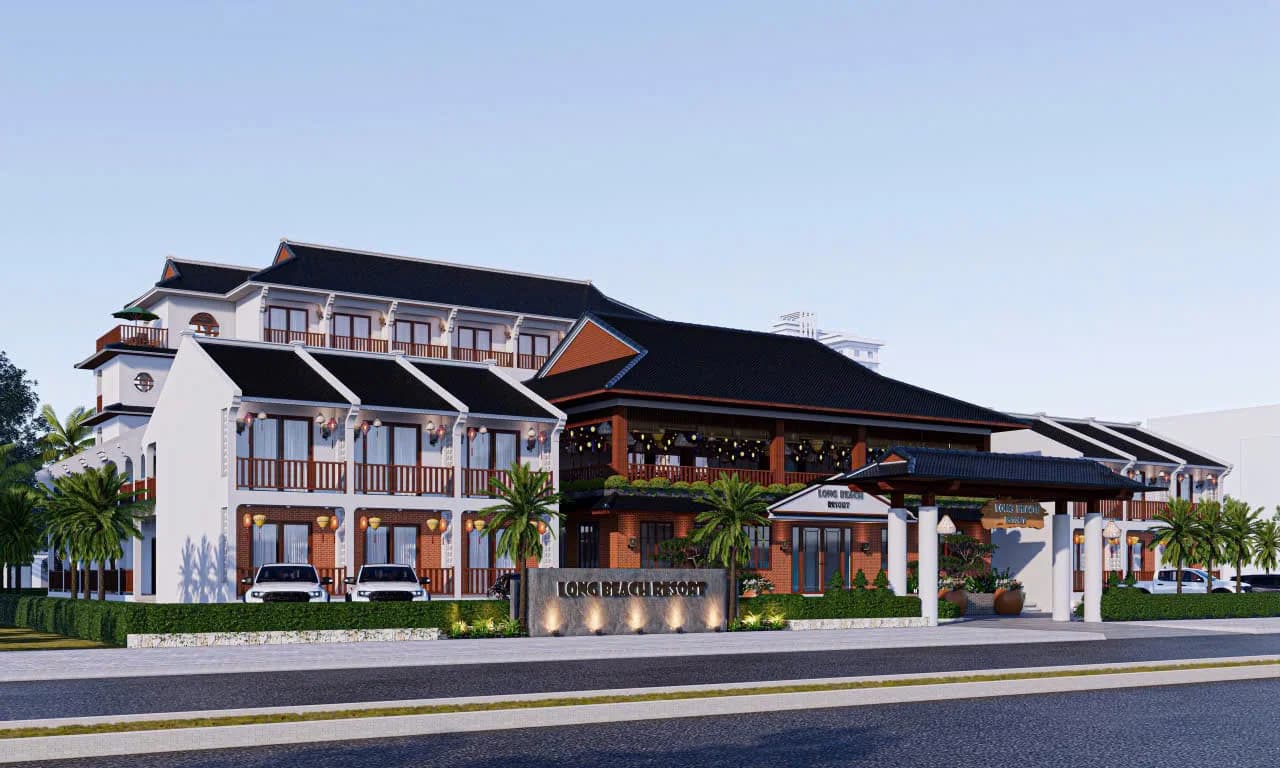 Rendering, Long Beach Resort — Frontage and gateway